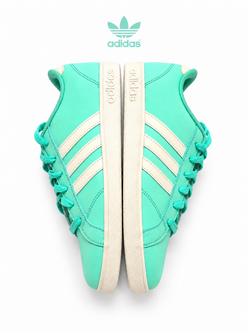 Limited Edition Adidas NEO Baseline K Aqua Mint Unisex Sneakers M6 W 7